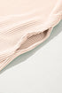 Corded Knit Crew Neck Puff Sleeve Shift Mini Dress